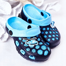 Chinelos de espuma infantil crocs azul marinho Júpiter azul-marinho 1
