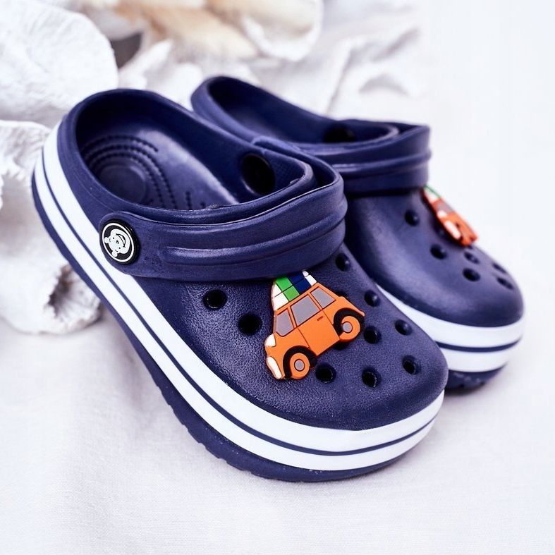 Chinelos de espuma infantil Crooks Navy Blue Lazy Day azul marinho 1