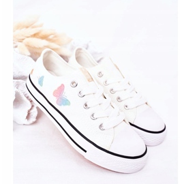 EVE Tênis infantil com borboletas brancas contos de fadas branco 2