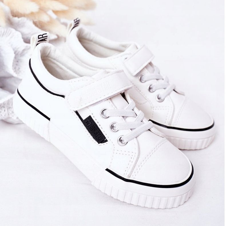 Tênis infantil com velcro Big Star HH374028 branco 1