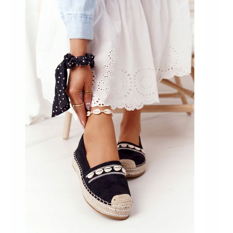 PG1 Alpercatas na plataforma com concha preta preto 2