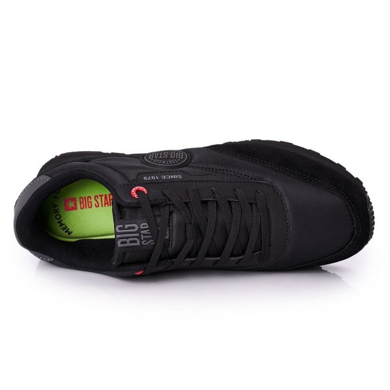 Sapatos esportivos masculinos Memory Foam Big Star HH174250 Preto 1