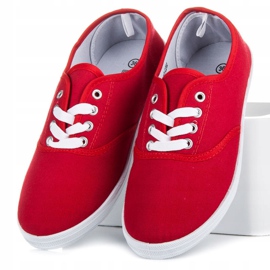 Tênis com atacadores New Age vermelho 2