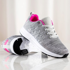 SHELOVET Tênis leves com cordões cinza 1