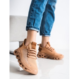 SHELOVET Tênis Moda Marrom castanho 2