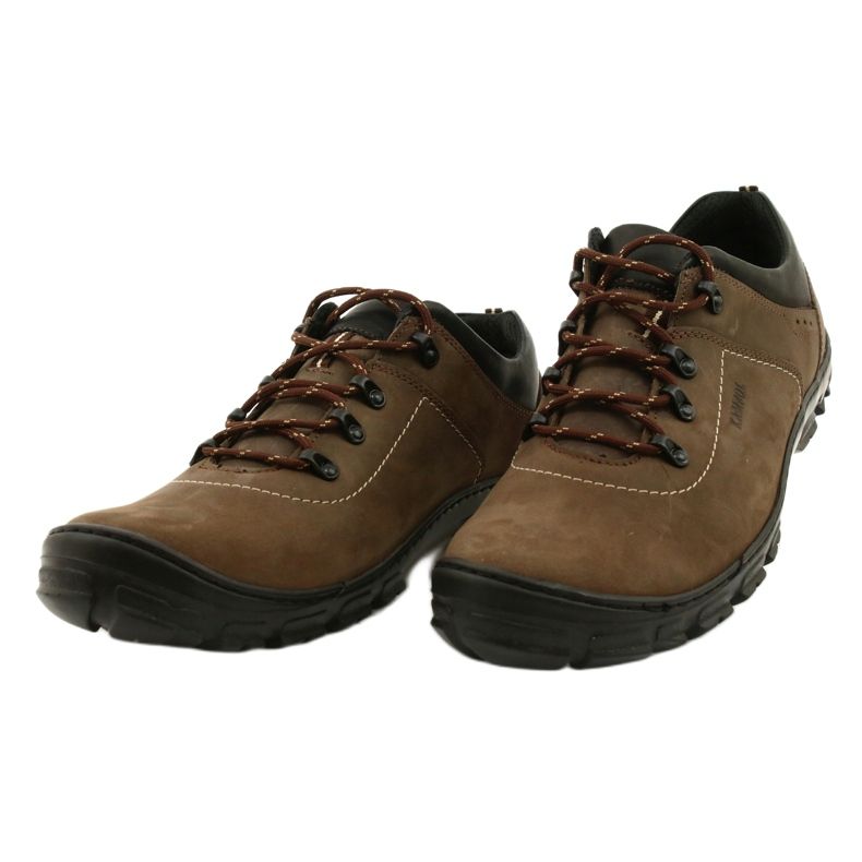 Kampol Sapatos de trekking masculinos 36 oliva castanho multicolorido 3