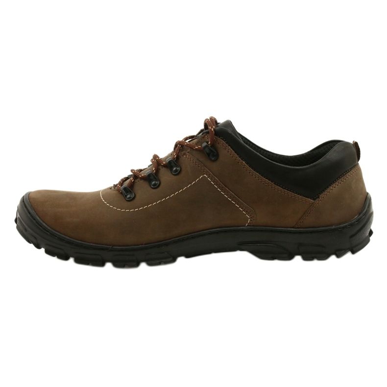Kampol Sapatos de trekking masculinos 36 oliva marrom multicolorido 2