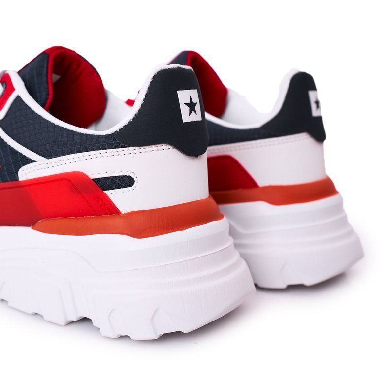 Tênis esportivos masculinos Memory Foam Big Star HH174207 Azul marinho-branco azul-marinho multicolorido 1