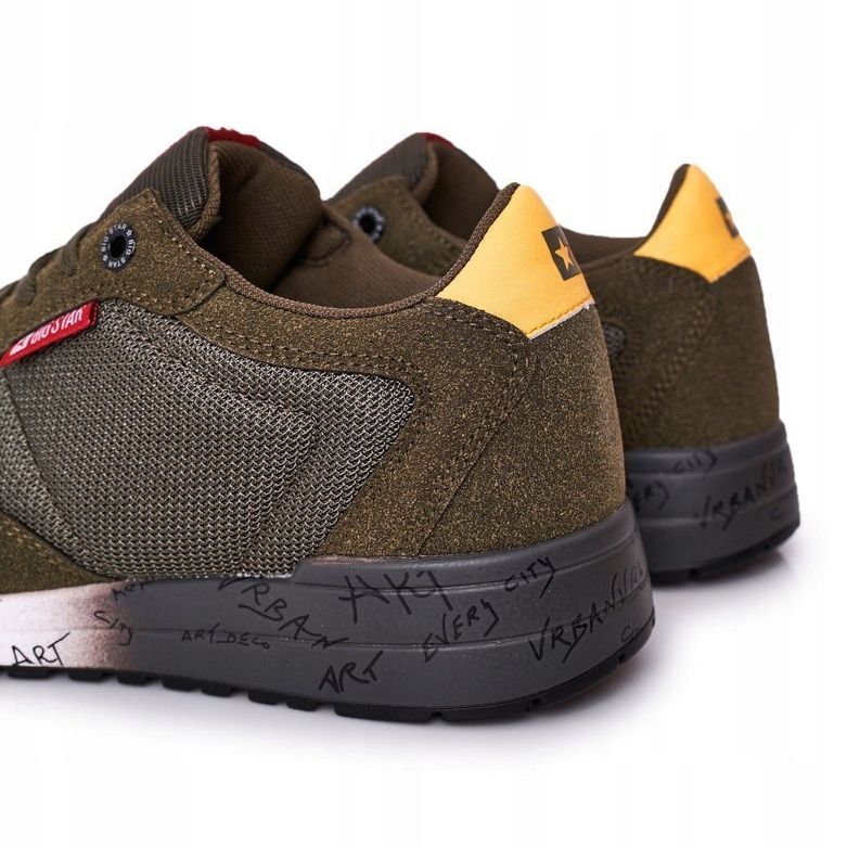 Tênis esportivos masculinos Memory Foam Big Star FF174209 verde 1