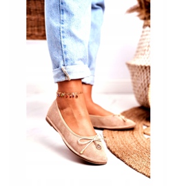 Bailarinas Lu Boo Suede Bege Feminino 1