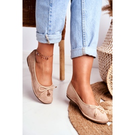 Bailarinas Lu Boo Suede Bege Feminino 2