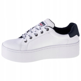 Sapatos de couro liso Tommy Hilfiger Iconic em EN0EN01113-YBR branco azul marinho 1 Sapatos de couro liso Tommy Hilfiger Iconic em EN0EN01113-YBR branco azul marinho 1