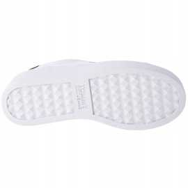 Sapatos de couro liso Tommy Hilfiger Iconic em EN0EN01113-YBR branco azul marinho 3 Sapatos de couro liso Tommy Hilfiger Iconic em EN0EN01113-YBR branco azul marinho 3