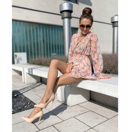 Small Swan Alfinetes envernizados castanho 1