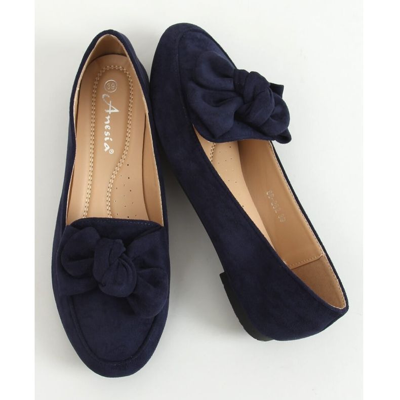 Mocassins com arco azul marinho 88-382 Navy 1