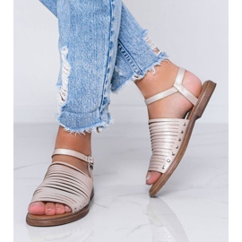 Sandálias Bege Castanho Sun Brilhante 1