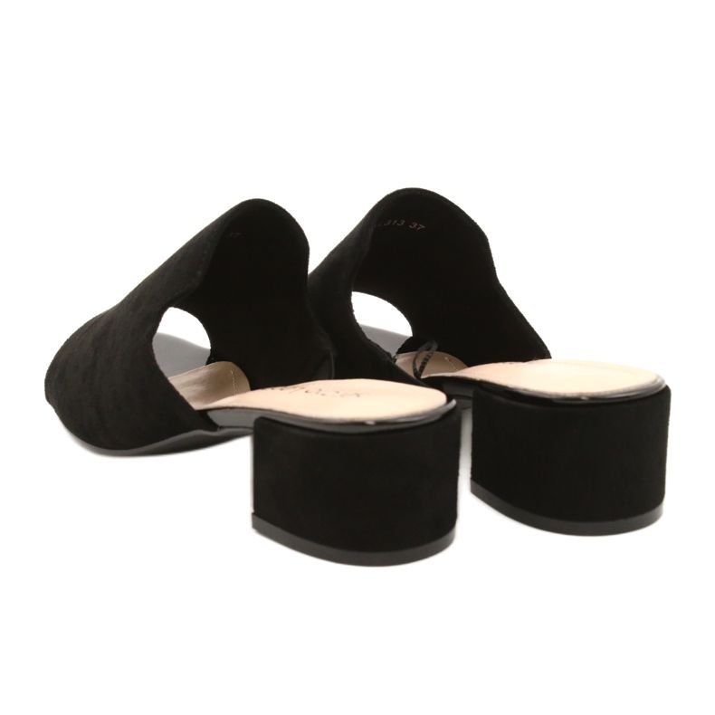 Sandálias de salto Sergio Leone KL313 pretas preto 3