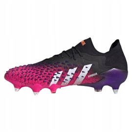 Chuteiras Adidas Predator Freak.1 Low Sg M FW7246 de futebol grafite, preto, roxo preto 1