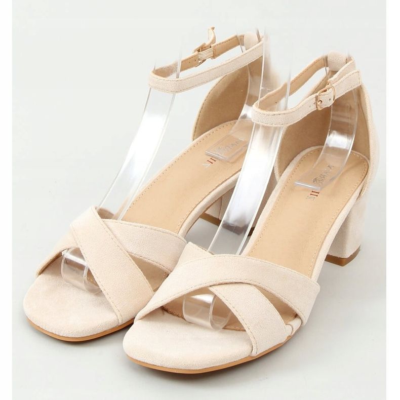 Sandálias de salto alto bege 8832 Bege 1 Sandálias de salto alto bege 8832 Bege 1