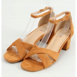 Sandálias de salto alto camel 8832 Camel castanho 1