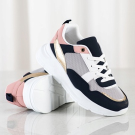 SHELOVET Tênis elegantes com malha multicolorido 1