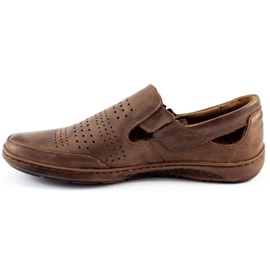KOMODO Sapatos vazados masculinos 863 para marrom verão 1