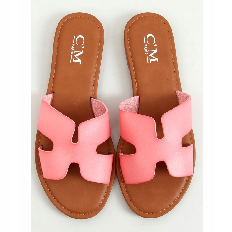 Chinelos rosa feminino rosa 55-2 rosa 1