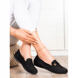 Fama Mocassins de camurça com enfeite preto 1 Fama Mocassins de camurça com enfeite preto 1