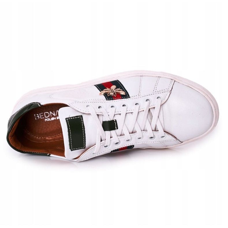 Bednarek Polish Shoes Sapatilhas masculinas de couro branco bednarek 1