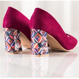 Sabatina Bombas Open Toe Com Salto Decorativo rosa 1