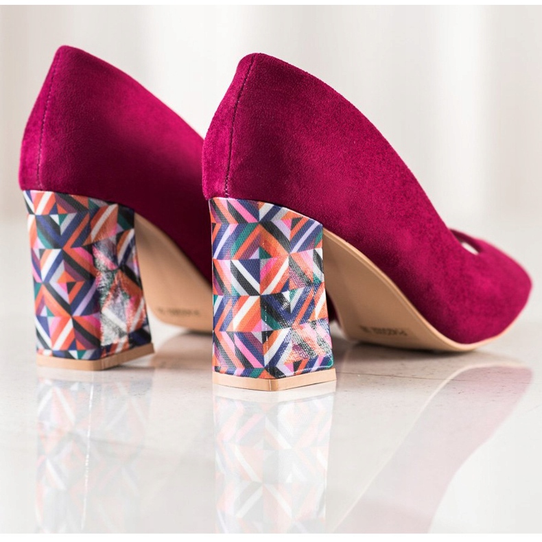 Sabatina Bombas Open Toe Com Salto Decorativo rosa 1