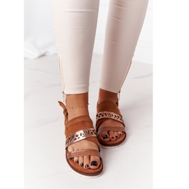 EVE Sandálias de camurça feminino Camel Astúrias marrom 2