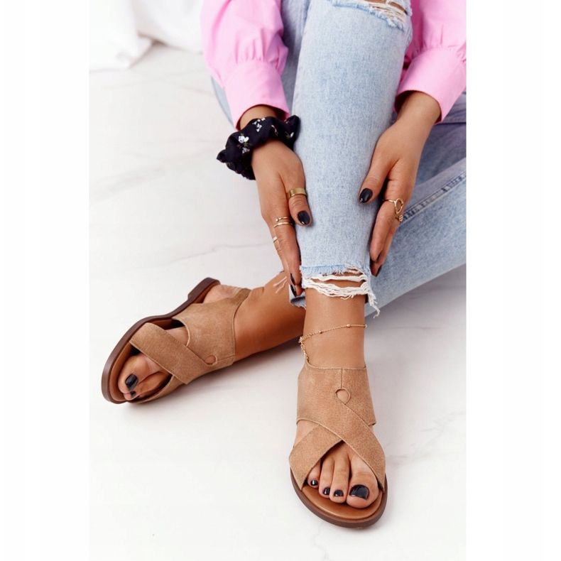 Sandálias de camurça Sergio Leone SK060 Bege 1