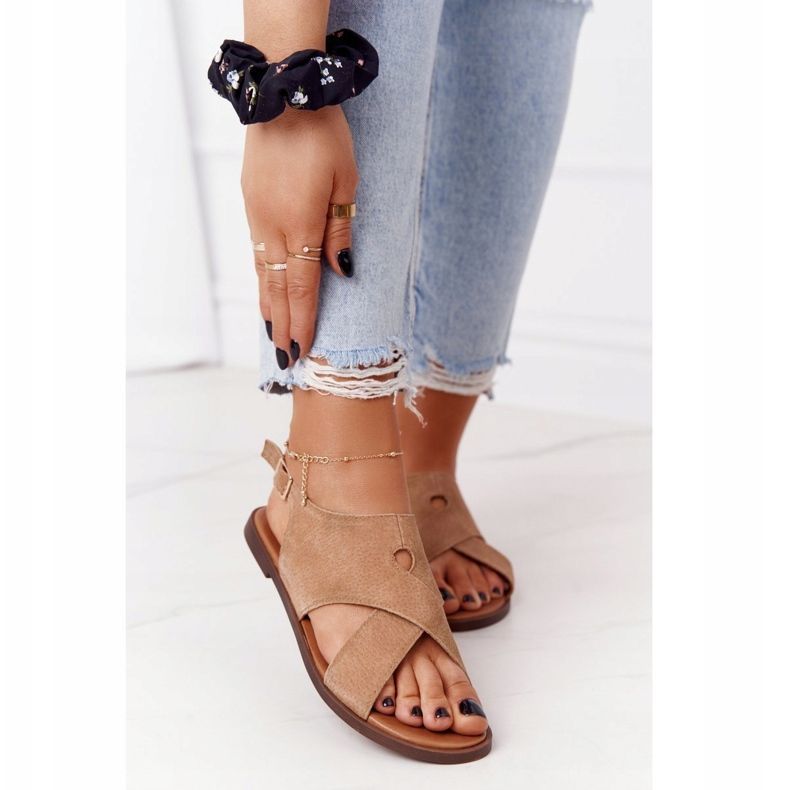 Sandálias de camurça Sergio Leone SK060 Bege 2