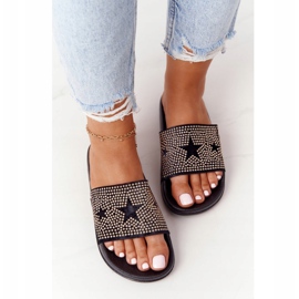 EVE Chinelos de borracha pretos Edie com jatos 1