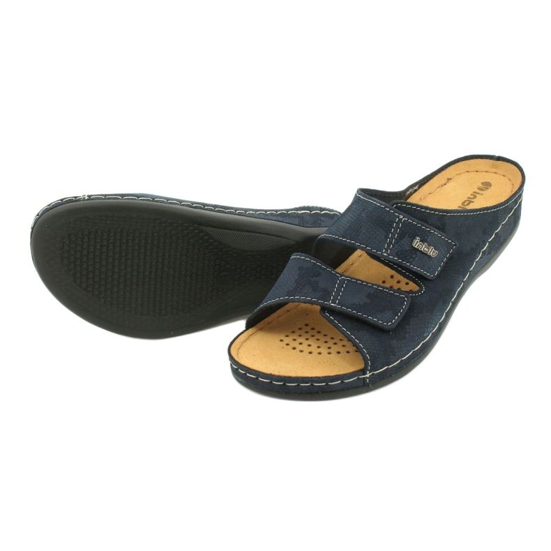 Sapatos femininos Inblu 158D177 azul marinho 4