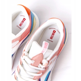 Sapatos esportivos femininos com espuma viscoelástica Big Star HH274809 branco-rosa roxo azul amarelo 4