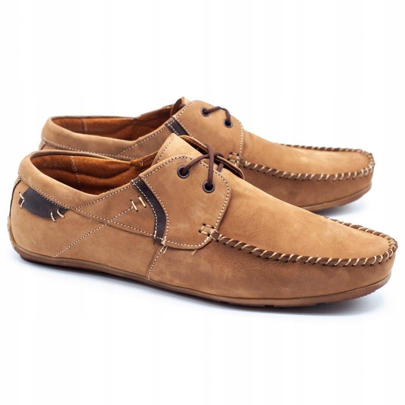 Olivier Mocassins de couro masculino 297 marrom 2