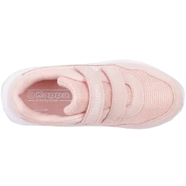 Sapatos infantis Kappa Cracker Ii K rosa e branco 260647K 7110 1