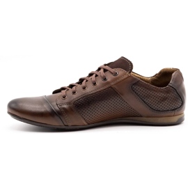 Lemar Sapatos de couro masculino 882 marrom castanho 1
