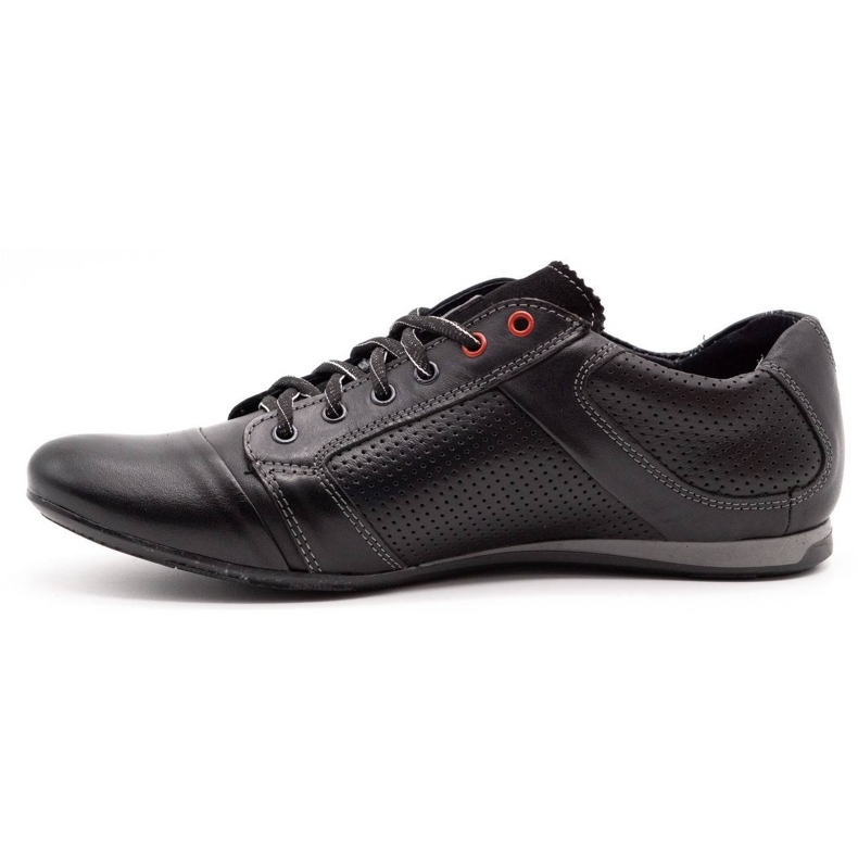 Lemar Sapatos de couro masculinos negros 882 preto 1