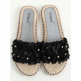 Sapatilhas pretas LS003 pretas com flores preto 1 Sapatilhas pretas LS003 pretas com flores preto 1