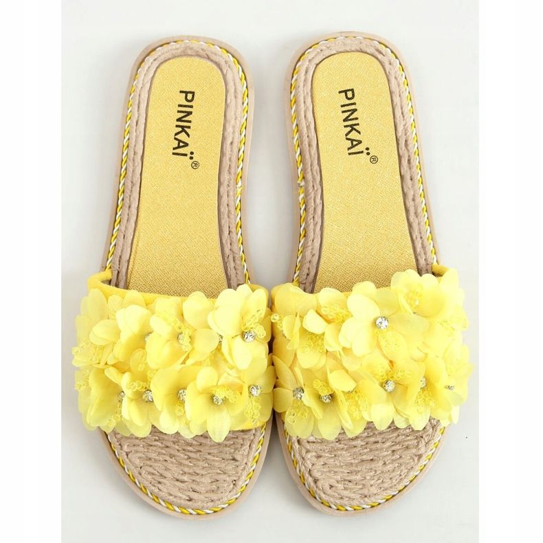 Sapatilhas de flores amarelas LS003 amarelas amarelo 1