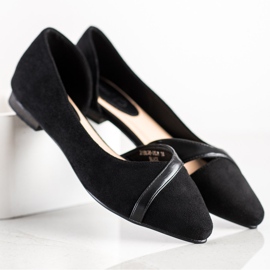 SHELOVET Bailarinas elegantes preto 1