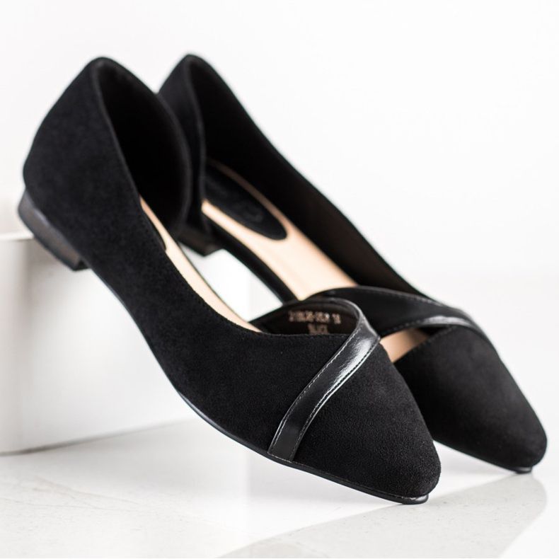 SHELOVET Bailarinas elegantes preto 1