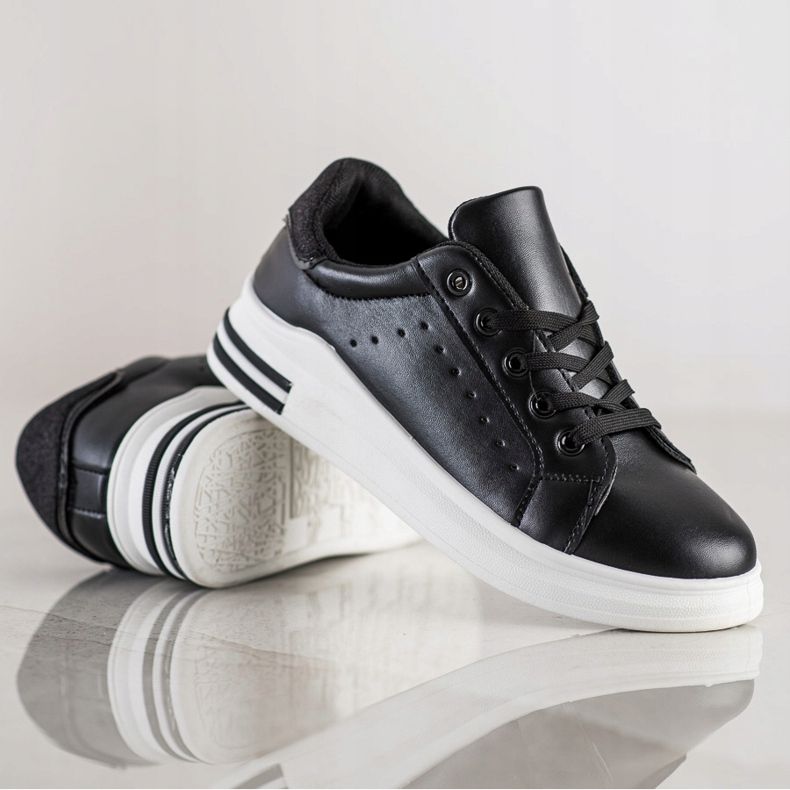 Diamantique Tênis com inserção de brilho preto 1