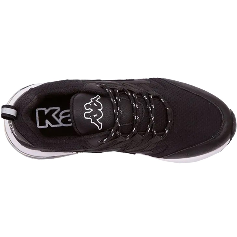 Sapatos masculinos Kappa Yaka preto e branco 243002 1110 1