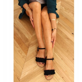 Sandálias femininas pretas WL1635 pretas preto 1