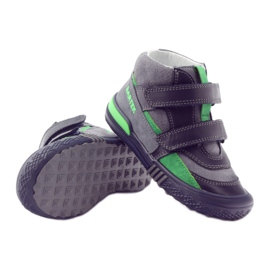 Botas de velcro cinza e verde Bartek 91756 preto multicolorido 3