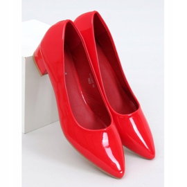 Red Pumps de salto baixo vermelho CC206P Vermelho 1